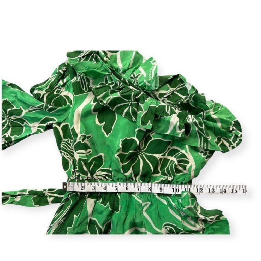 FARM Rio Green Floral One-Shoulder Dress - Picture 6 of 9